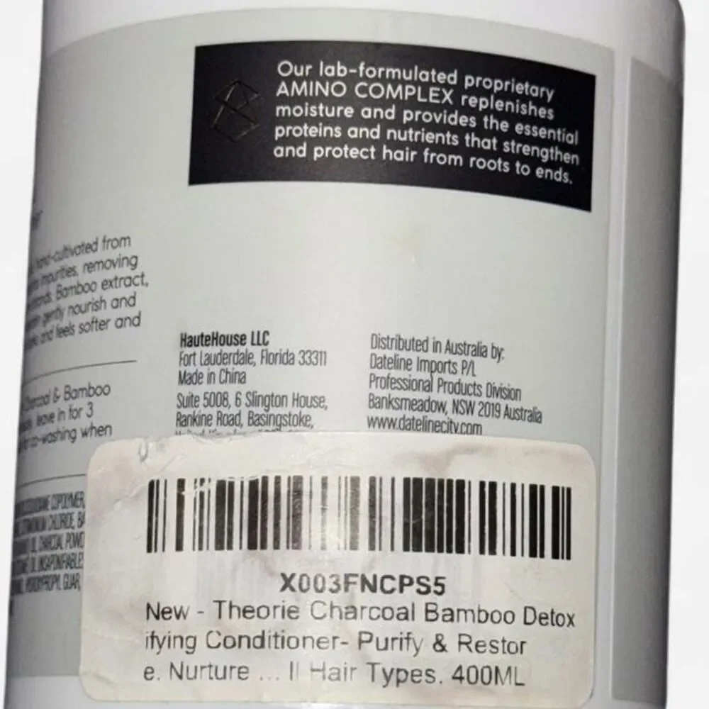 Theorie Sage Charcoal & Bamboo Detoxifying Conditioner, 13.5 oz, NWT